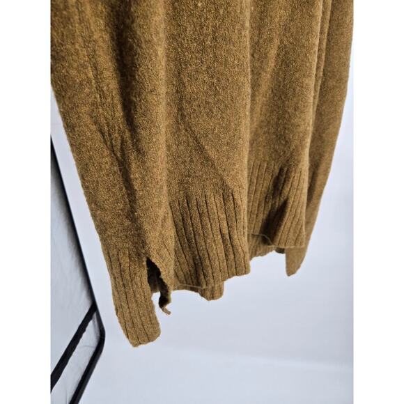 Madewell Women's Mustard Merino wool Alpaca blend Pullover Sweater Quiet Luxury - Picture 4 of 7